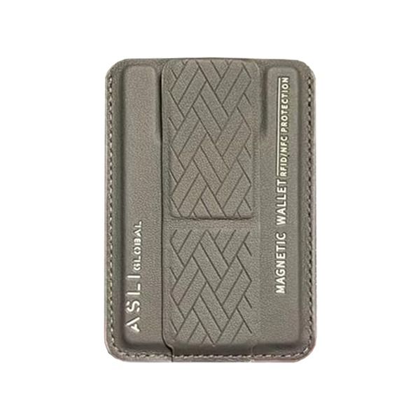 Asli Global Magnetic Leather Wallet |Titanium Asli Global Magnetic Leather Wallet |Titanium
